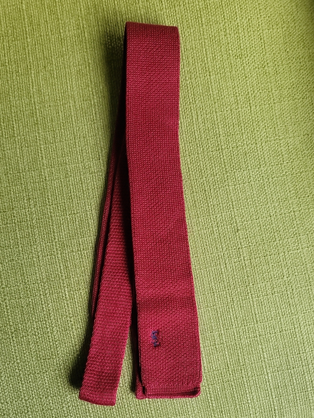 Yves Saint Laurent Red Knit Neckwear